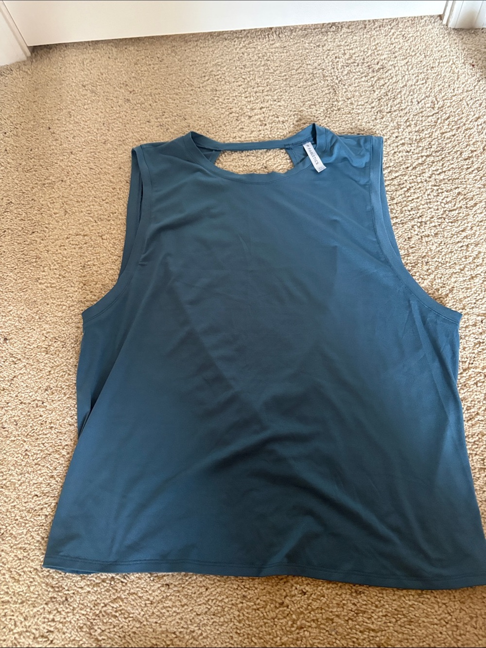 Fabletics Teal Cutout Muscle Tank